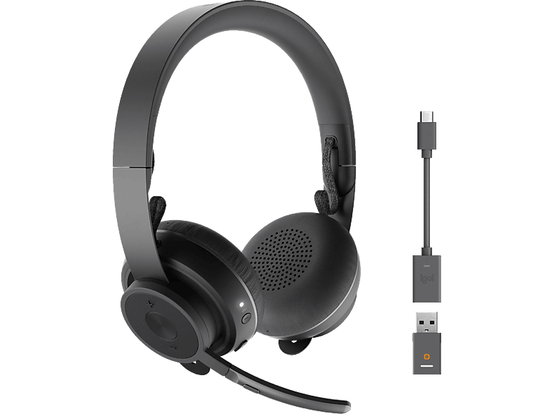 mit Noise-Cancelling-Mikrofon, LOGITECH Schwarz Headset Bluetooth Zone On-ear 900
