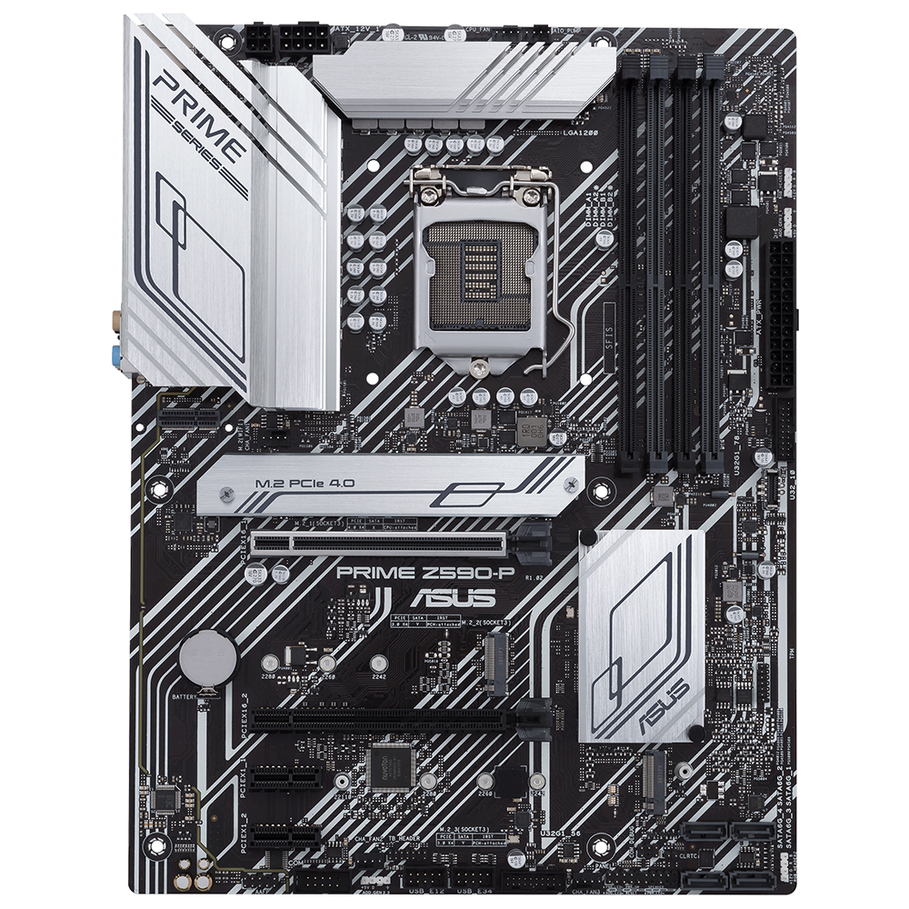 ASUS Prime Z590-P Intel Z590 LGA1200 DDR4 5000 DP HDMI 3x M2 USB3.2 Aura RGB 2.5Gb Intel 128GB’a kadar Atx Anakart