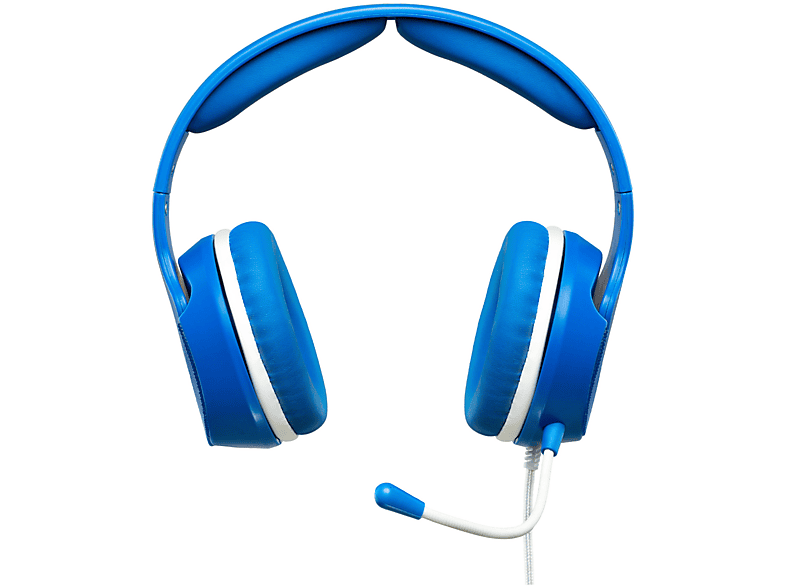 Qubick Wired Gaming Headset Figc Cuffie, bianco/azzurro