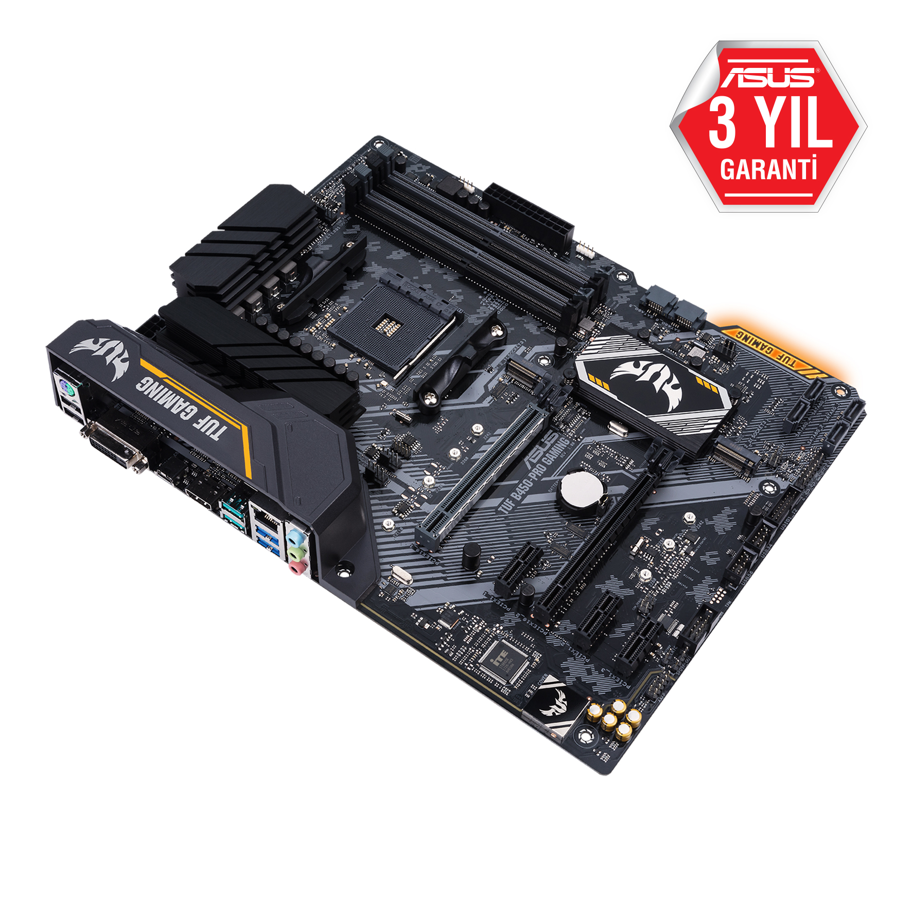 ASUS TUF B450-PRO Gaming AMD B450 AM4 DDR4 4400 HDMI DVI Çift M2