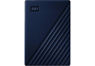 duro externo 5 TB | WD My Passport Mac, Portátil, USB-C y USB-A, Compatible con Con Contraseña, Azul