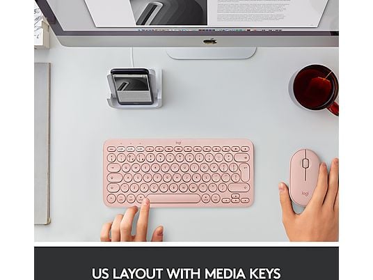 LOGITECH K380 (Mac) - Tastiera Bluetooth (Rosa)