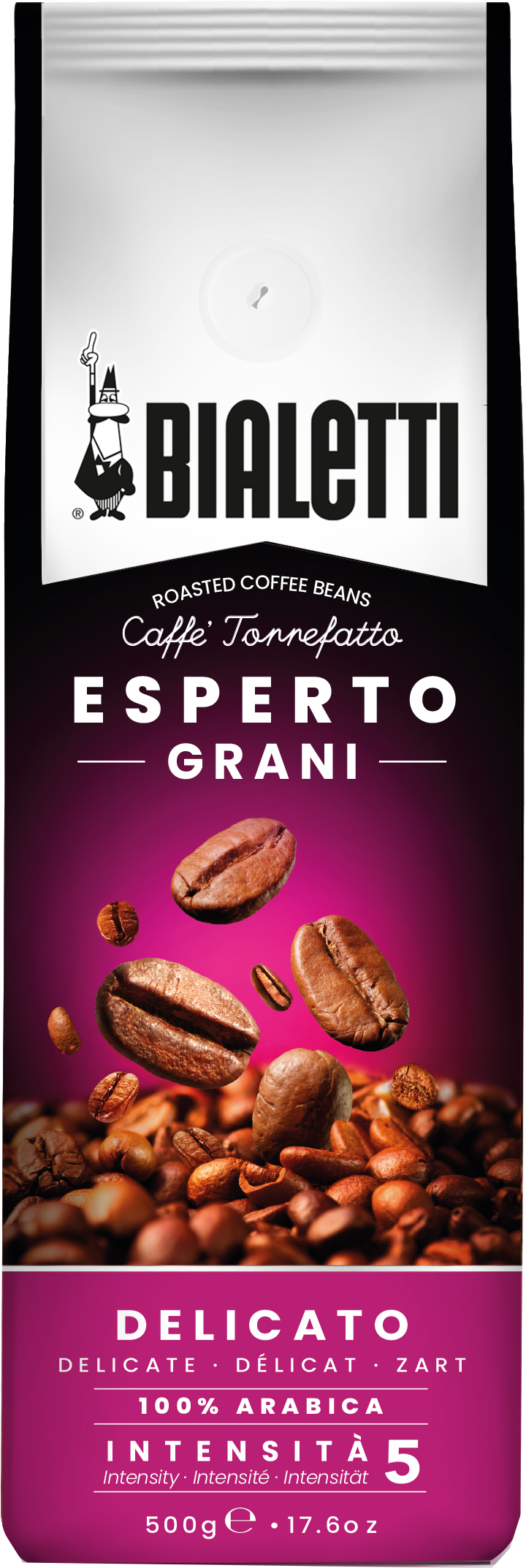BIALETTI Delicato Szemeskávé, 500g