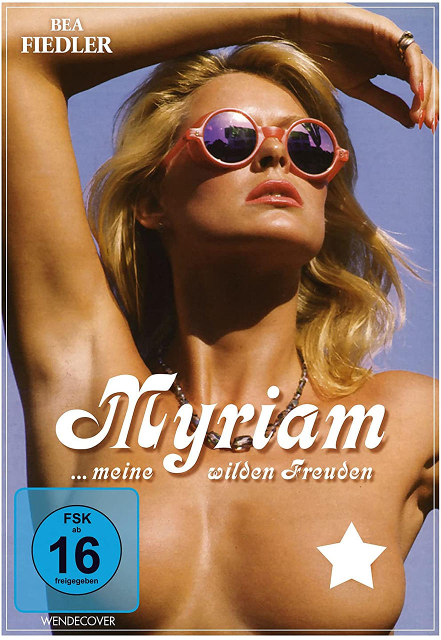 Filmcover von 'Myriam'. Eine Frau mit Sonnenbrille. Der Titel ist auf Deutsch. Ein Stern und eine Altersfreigabe.