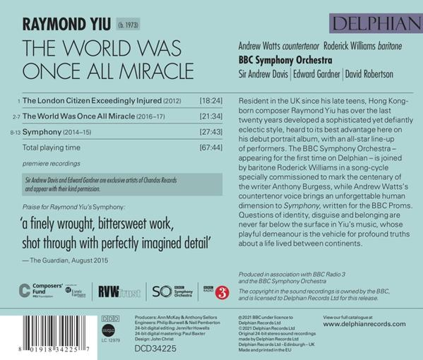 Watts,Andrew/Williams,Roderick/BBC Symphony Orch. - The World Was Once All Miracle  - (CD)