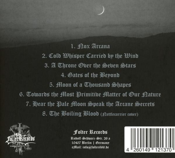 Albumcover mit dunkler Bildsprache und einem Halbmond. Enthält Titel und Künstlerinformationen.