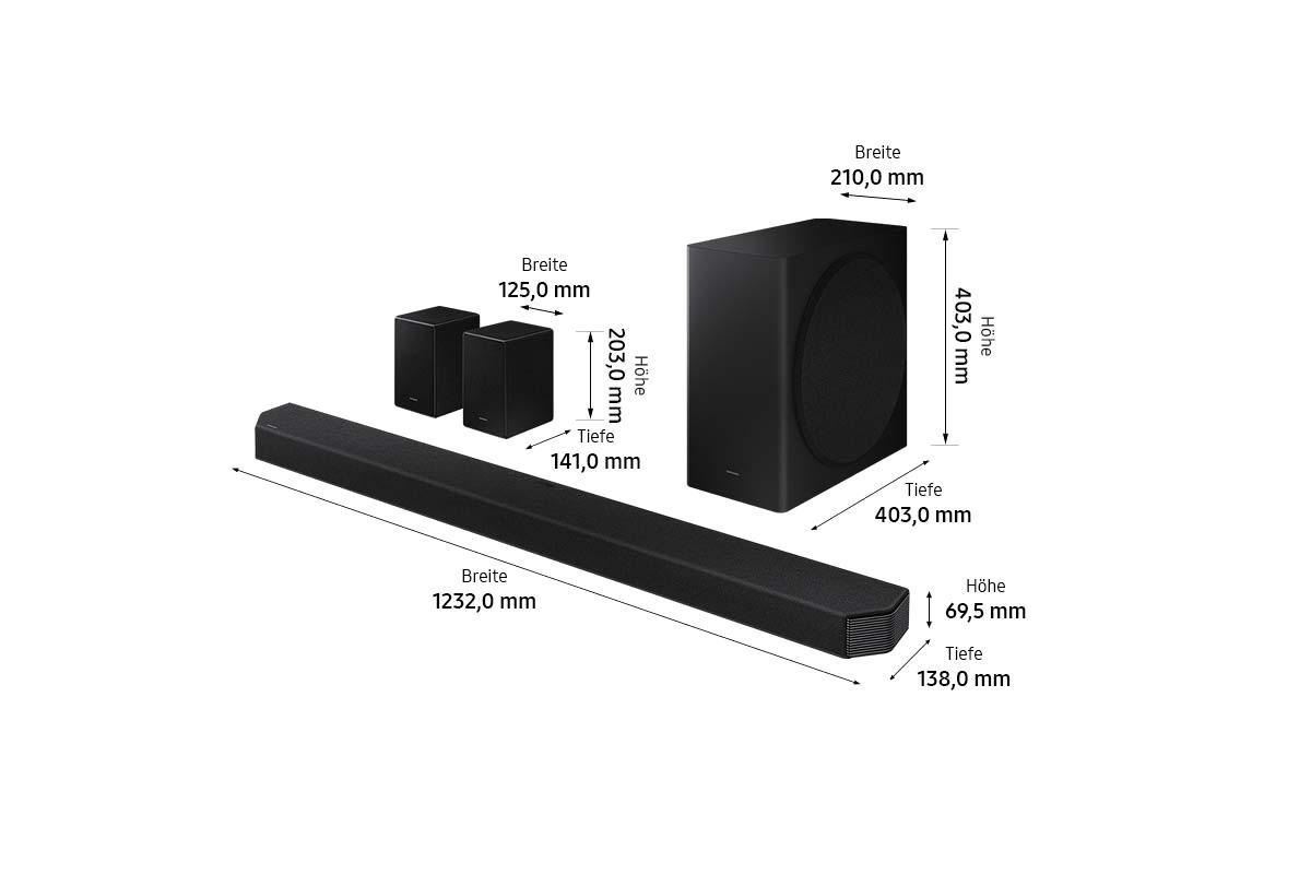 SAMSUNG HW-Q 950 A/ZG, Soundbar, Schwarz