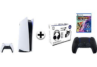 SONY PlayStation 5 Disk Edition + DualSense Zwart + Accessoirespakket + Ratchet & Clank Rift Apart