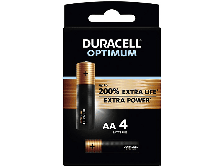 Duracell Alkaline Optimum Aa 4 Stuks afbeelding