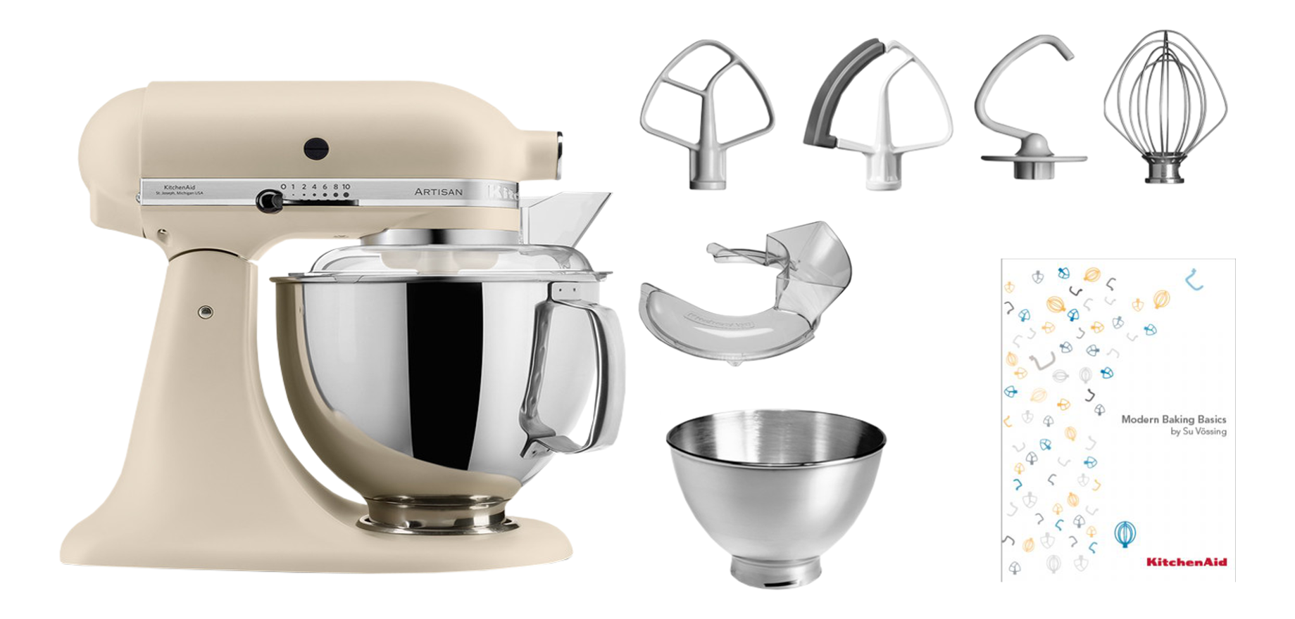 KITCHENAID Artisan KSM200 Swiss Edition - Robot da cucina (Semi di lino)