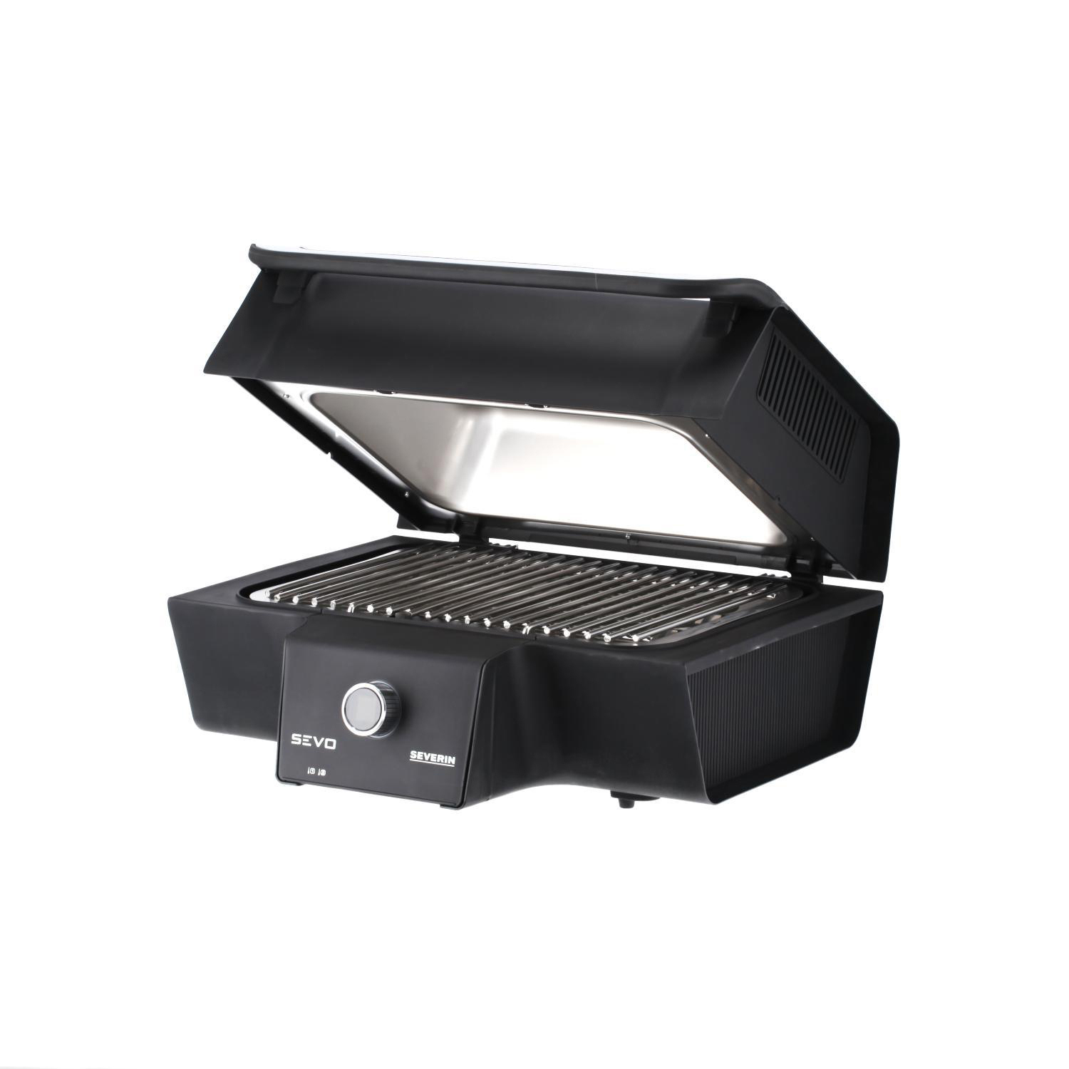 SEVERIN PG 8106 Sevo GT Elektrogrill, Schwarz/Silber (3000 Watt)