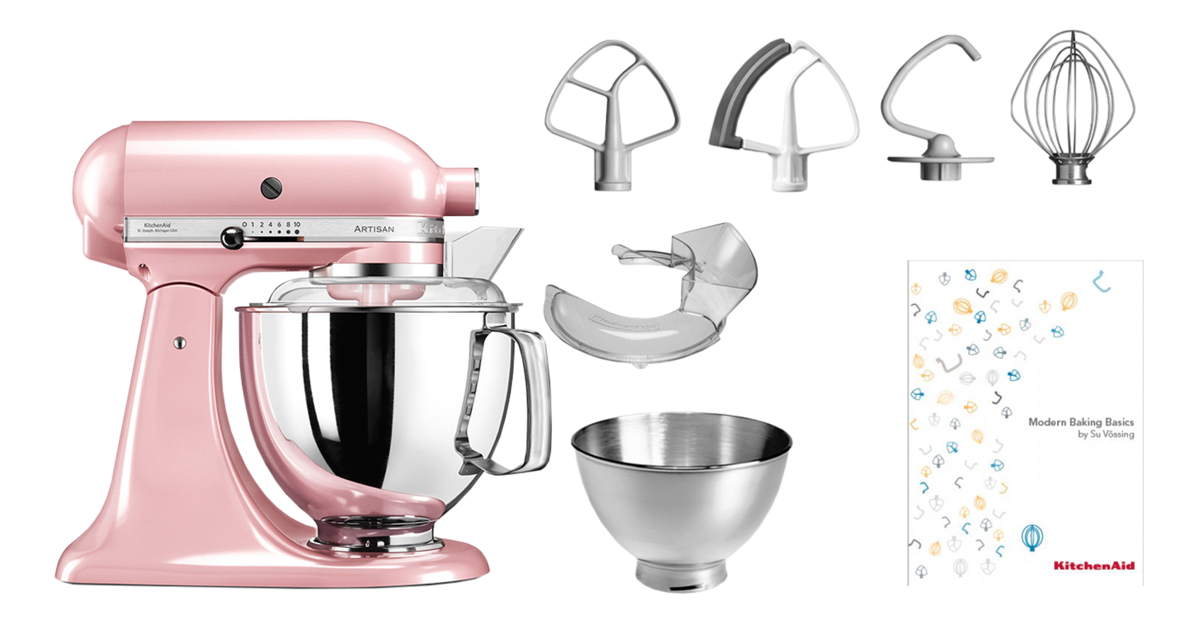 KITCHENAID Artisan KSM200 Swiss Edition - Küchenmaschine (Seiden Pink)
