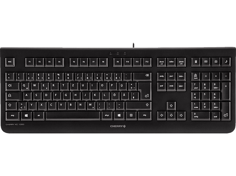 CHERRY KC 1000, Tastatur, Standard, kabelgebunden, Schwarz Tastatur |  MediaMarkt