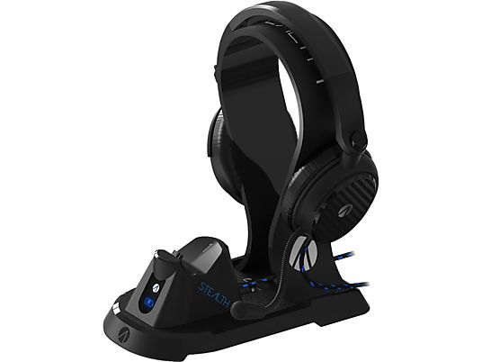 STEALTH PS4 - SP-C160 Ultimate Gaming Station - Ladestation + Gaming Headset (Schwarz/Blau/Weiss)