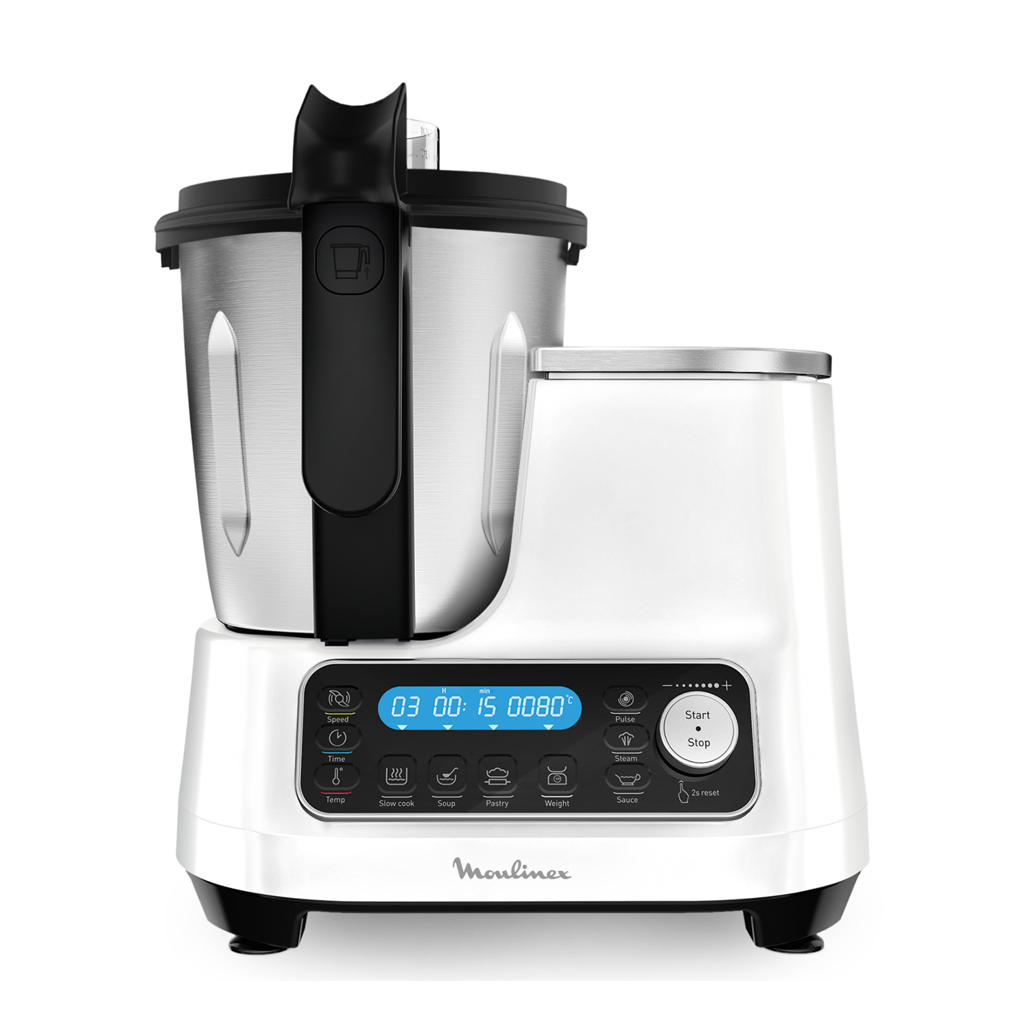 Moulinex Click Chef Hf4521K Robot DA Cucina, 1400 W, capacità ciotola 3,6 l, Bianco