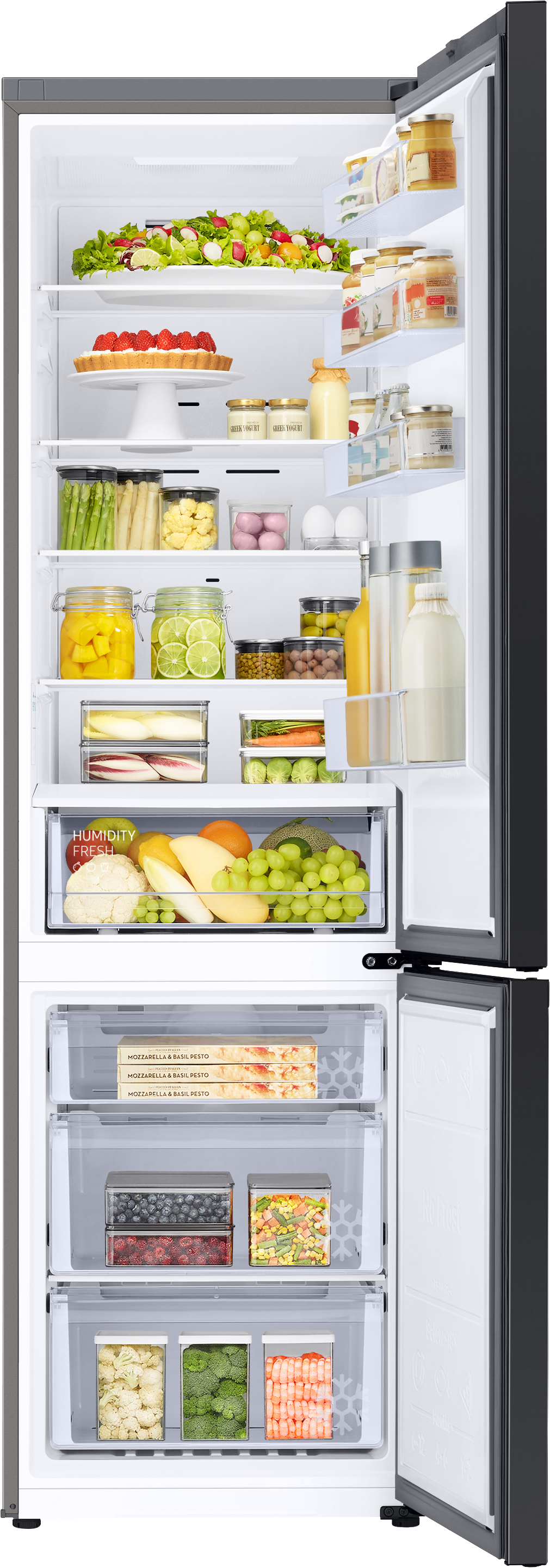 SAMSUNG RL 38 A6B0DCS/EG Kühlgefrierkombination (D, 390 l, 2030 mm hoch, Cotta Sky Blue)