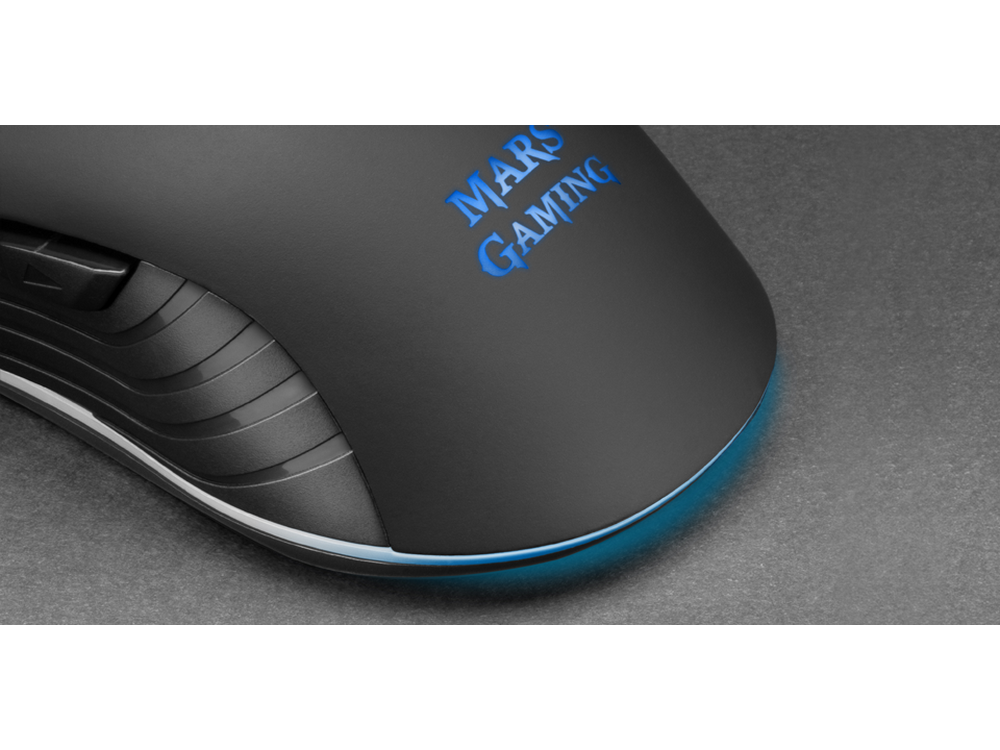 Ratón gaming - Mars Gaming MMW2, Inalámbrico, 3200DPI, Multiplataforma, Huano, Receptor USB, Flujo RGB, Negro