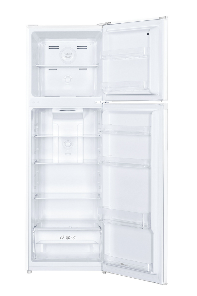 Frigorífico dos puertas - Candy CHDN 5172WN, 248 l, No Frost, Ancho 55 cm, Puertas reversibles, LED, Blanco