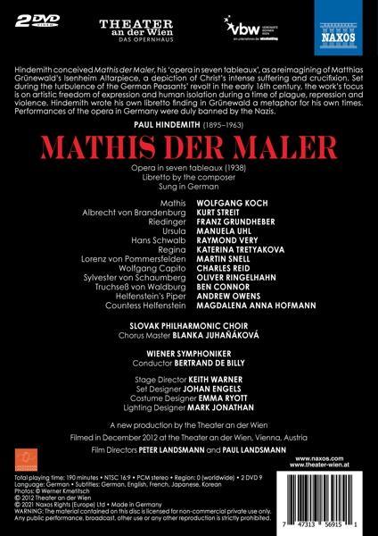 Uhl,Manuela/de Billy,Bertrand/Wiener Symphoniker/+ - Mathis der Maler  - (DVD)