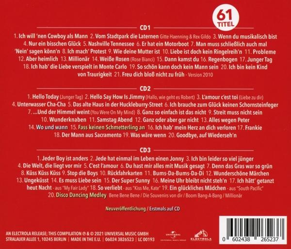 Eine Liste von Songtiteln und Texten, gedruckt auf Papier.