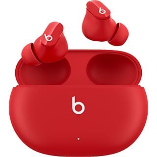 REACONDICIONADO B: Auriculares True Wireless - Beats Studio Buds, De botón, Bluetooth, Cancelación ruido, Hasta 8 horas , Rojo