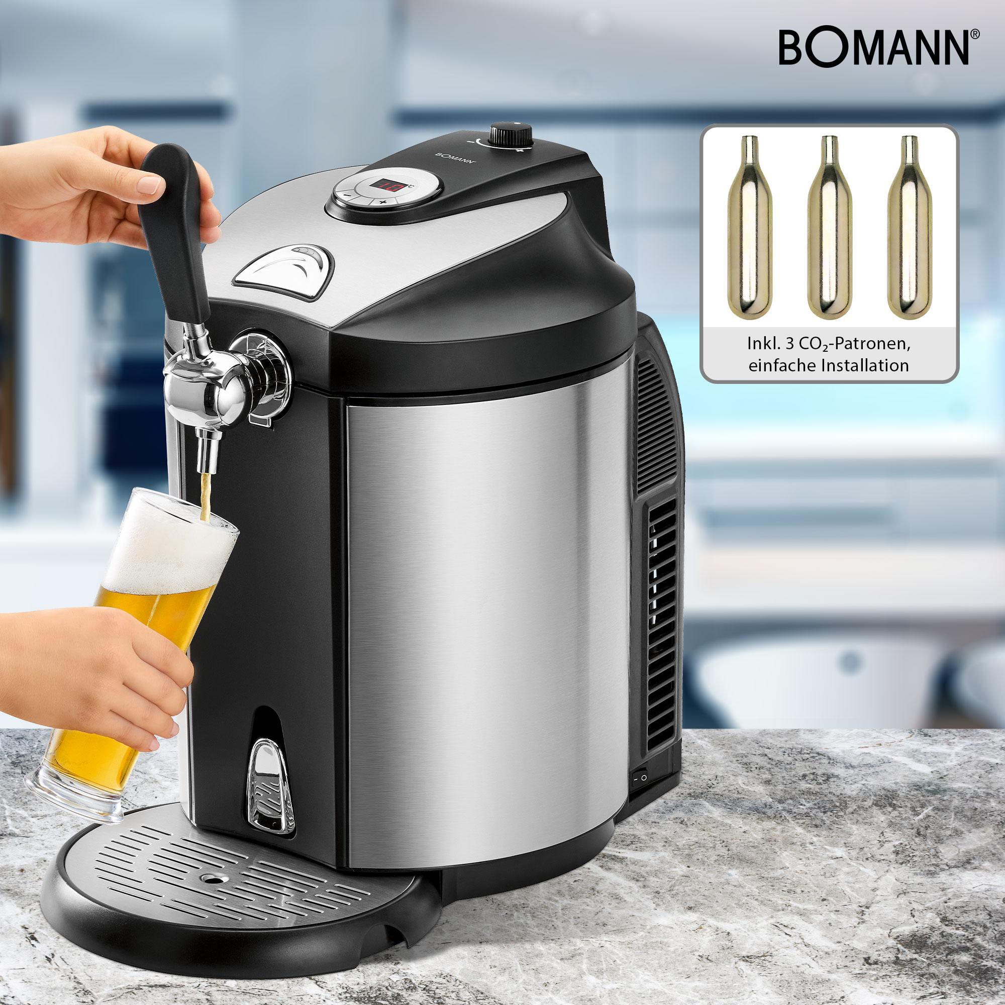 BOMANN BZ 6029 CB Bierzapfanlage Edelstahl/Schwarz