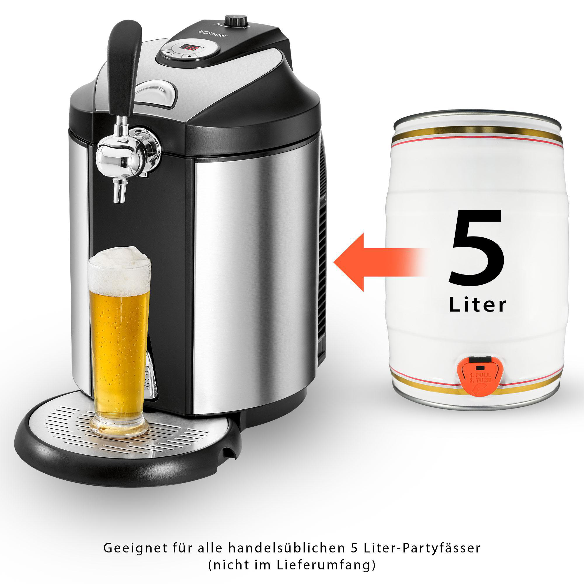 BOMANN BZ 6029 CB Bierzapfanlage Edelstahl/Schwarz