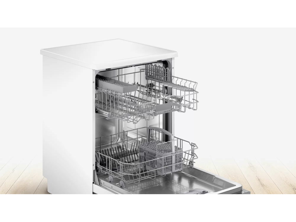 Lavavajillas - Bosch SMS2HKW00E ,9.5 l, Independiente, 13 Servicios , 6 Programas, Home Connect, 60 cm, Blanco