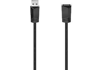 Cable de extensión - Hama 00200619, 1.5 m, 480 MBit/s, Entrada USB-A, Salida USB-A, Negro