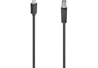 Cable USB - Hama 00200642, 1.5 m, 480 Mbit/s, USB-C, USB-B, Negro