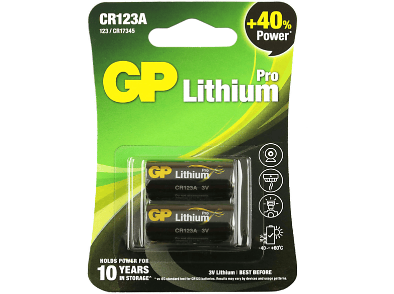 GP Batteries Cr123a Batterij Lithium 2 Pack (gpcr123a-2u2)