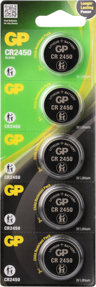 GP BATTERIES CR2450 batterij Lithium 5 pack (GPCR2450-7C5)