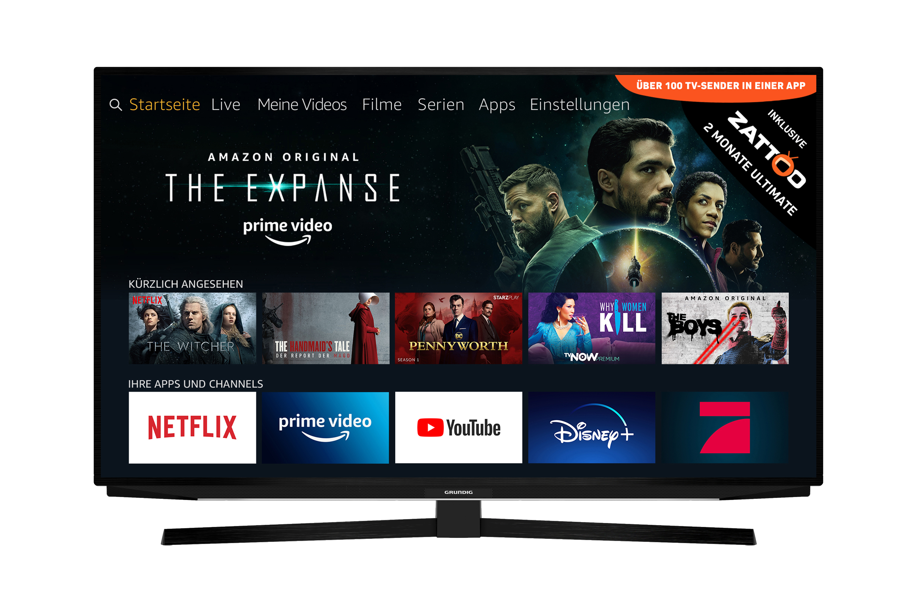 GRUNDIG 55 GUB 7040 FIRE TV EDITION LED TV (Flat, 55 Zoll / 139 cm, UHD 4K, SMART TV, Fire Tv Experience)