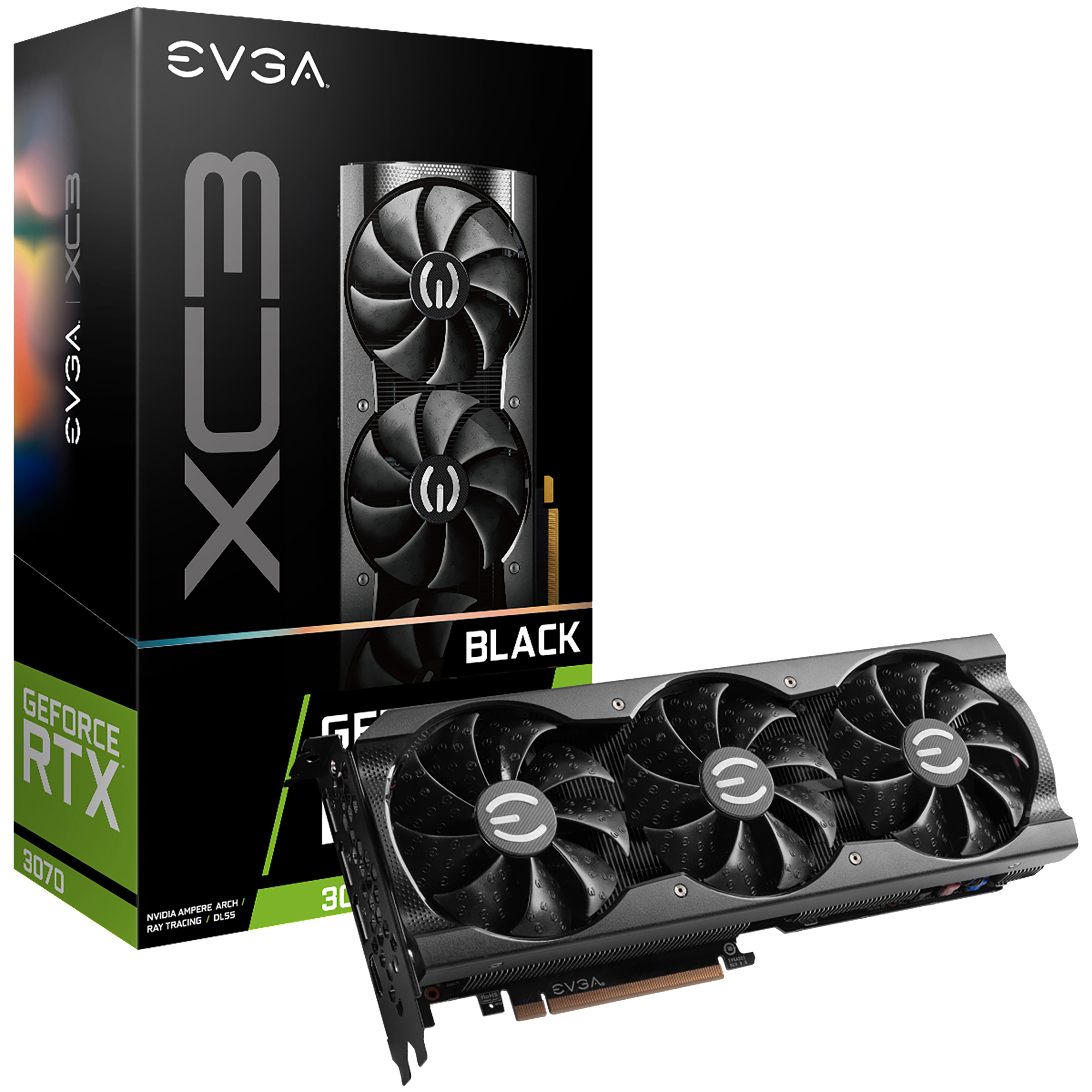 EVGA GeForce RTX™ 3070 XC3 BLACK GAMING 8GB (08G-P5-3751-KR) (NVIDIA, Grafikkarte)