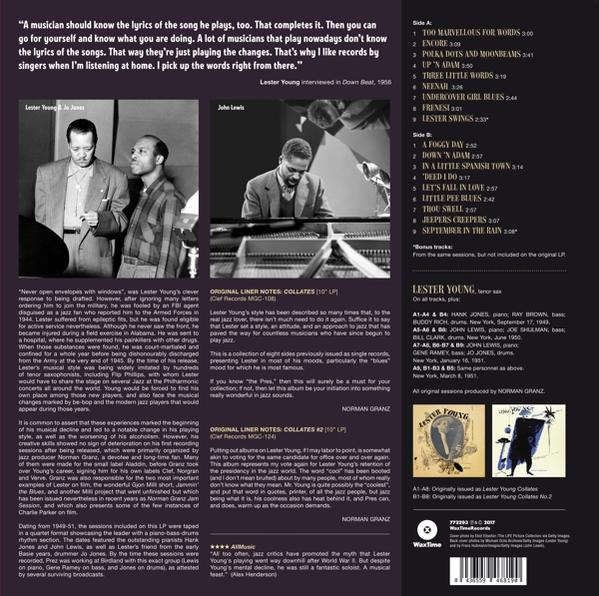 Young,Lester Quartet & With Lewis,John - COLLATES (Vinyl) - Jones,Han