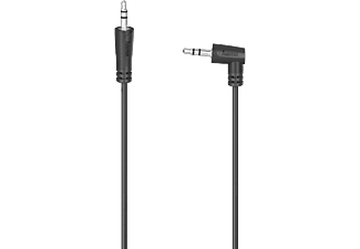 Cable audio - Hama 00200723, De Jack 3.5 mm a Jack 3,5-mm de 90°, 1.5 m, Negro