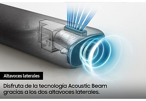 Barra de sonido - Samsung HW-S60A, Inalámbrica, Acoustic Beam, AirPlay 2, 5.0 Canales, Bluetooth, Wi-Fi, Negro