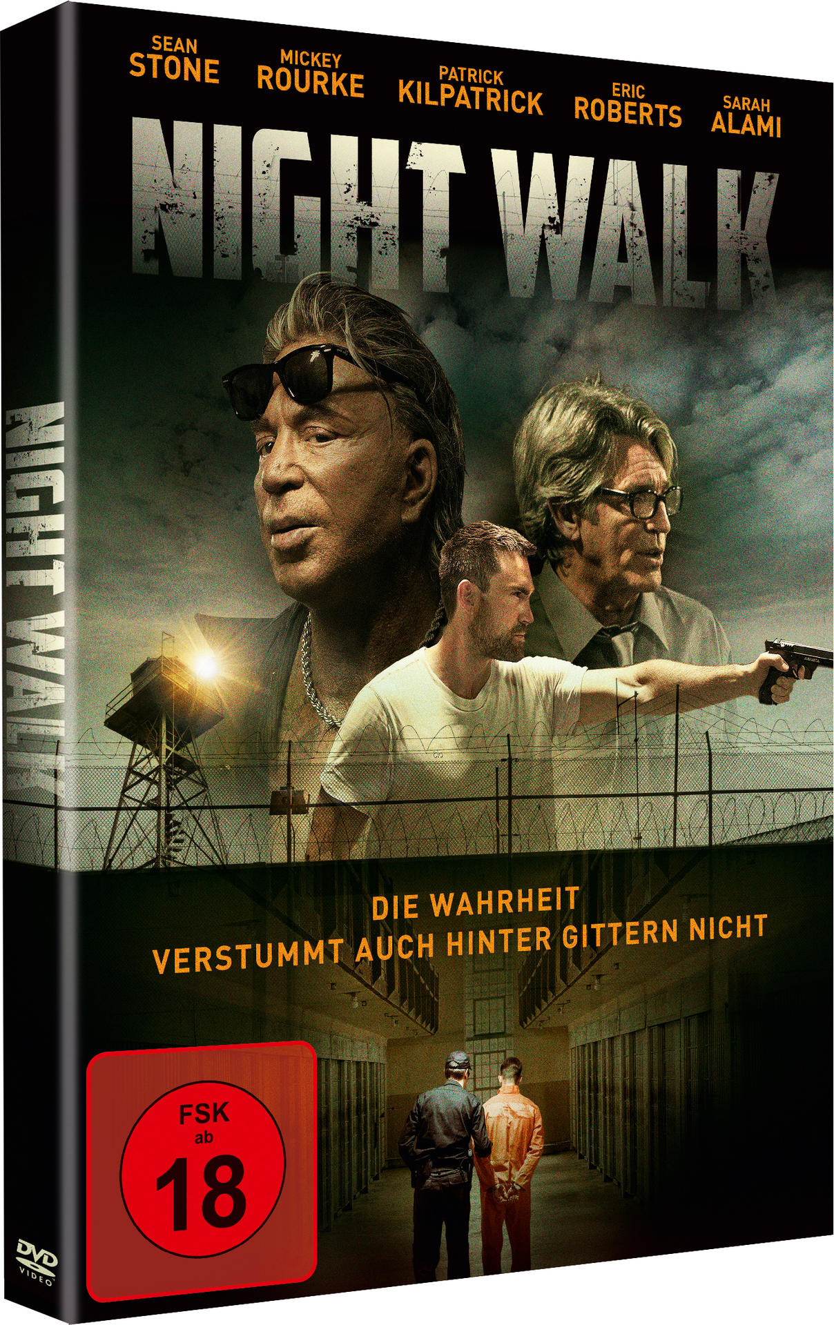 Night Walk DVD-Cover mit Sean Stone und Mickey Rourke.