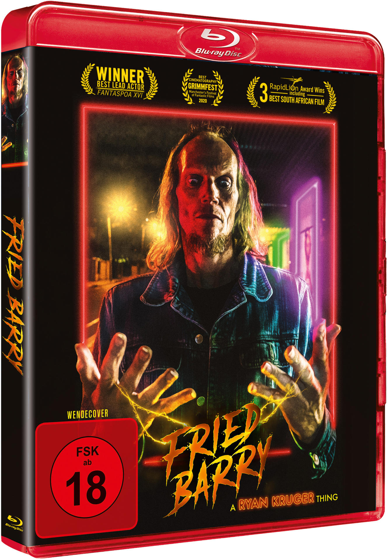 Fried Barry Blu-ray-Cover mit einem Mann in einer Jeansjacke.