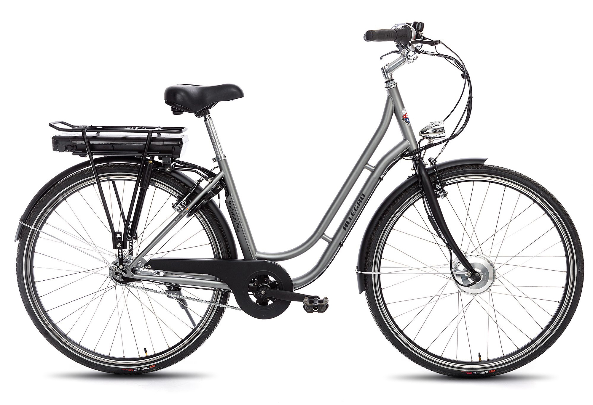 ALLEGRO Boulevard 7 Silber) 45 Plus Rahmenhöhe: Citybike Zoll, (Laufradgröße: cm, 28 374 Wh, Damen-Rad, 03