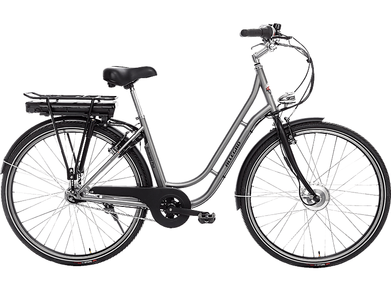 ALLEGRO Boulevard 7 Plus 03 Citybike (Laufradgröße: 28 Zoll, Rahmenhöhe: 45 cm, Damen-Rad, 374 Wh, Silber)