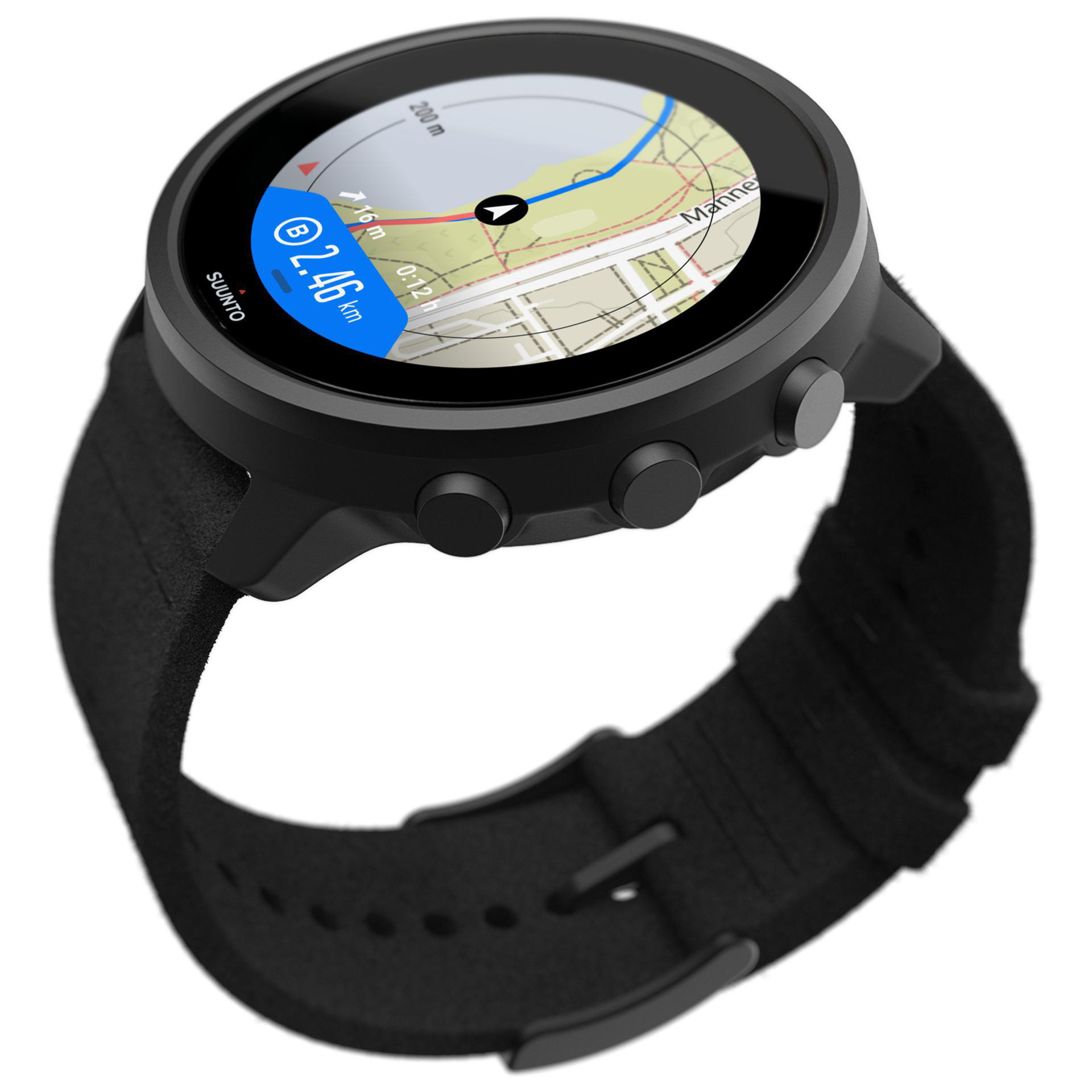 SUUNTO 7 Titanium - Matte Black Smartwatch Glasfaserverstärktes Polyamid Textil, 220 mm, Schwarz