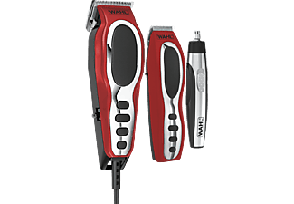 WAHL Close Cut Combo - Haarschneider + Mini-Trimmer + Nasen- und Ohrentrimmer (Schwarz/Silber/Rot)