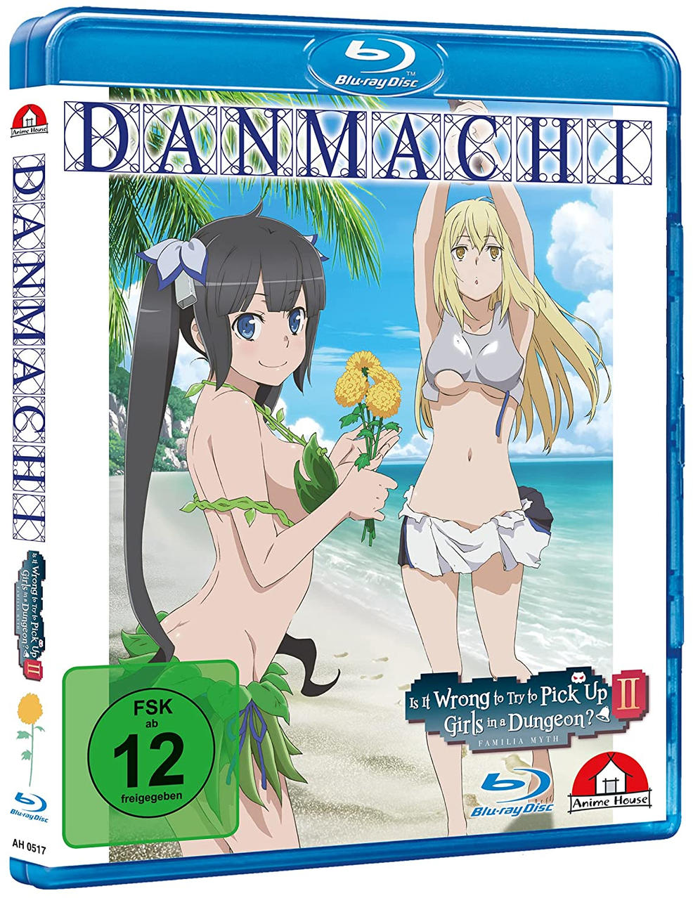 Blu-ray-Disc-Cover mit Anime-Figuren in Strandkulisse.