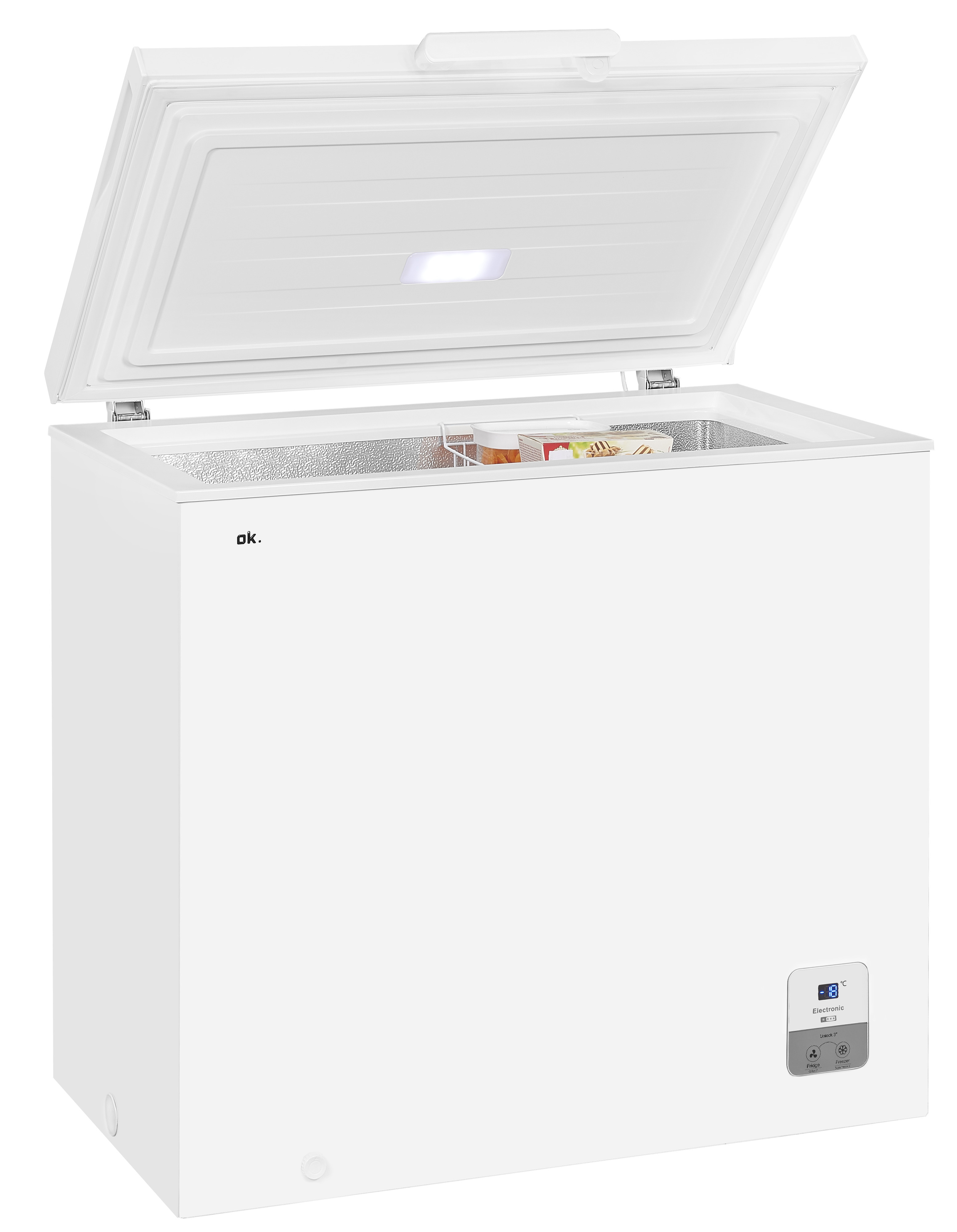 OK.-GGV OFZ141E Gefriertruhe (E, 182 l, 842 mm hoch, Weiß)