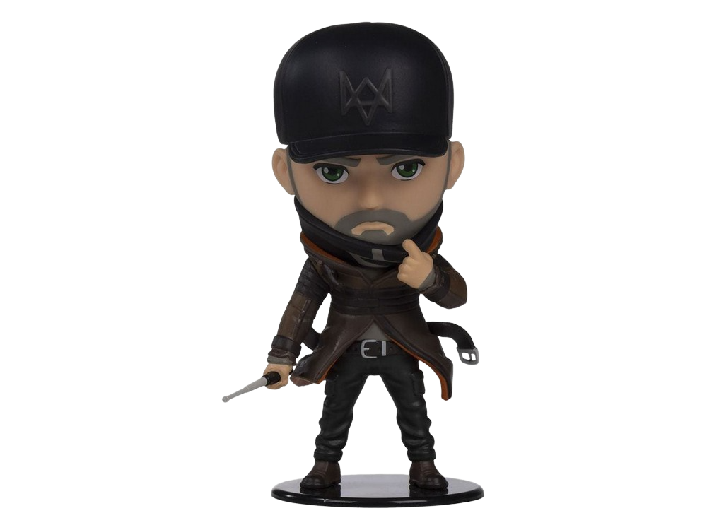 Figurita de Watch Dogs. Un hombre con gorra y un cuchillo.
