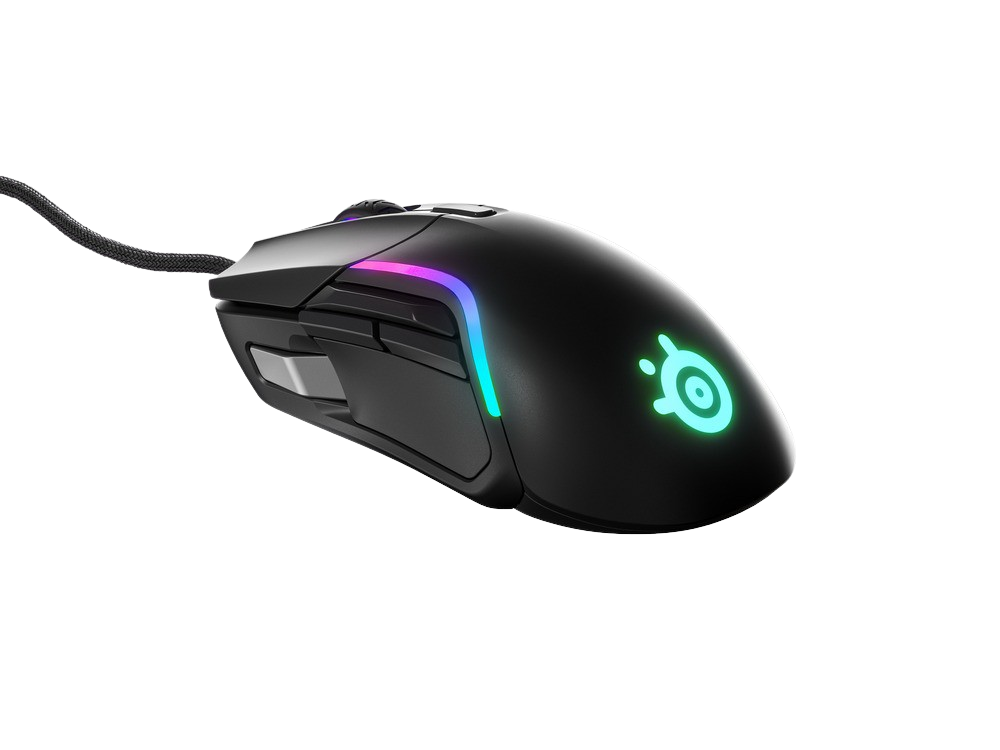 Steelseries Rival 5 gaming sensor truemove air de 18 000 cpi 9 botones programables 85 peso para competir por cable usb 18.000 40g 1