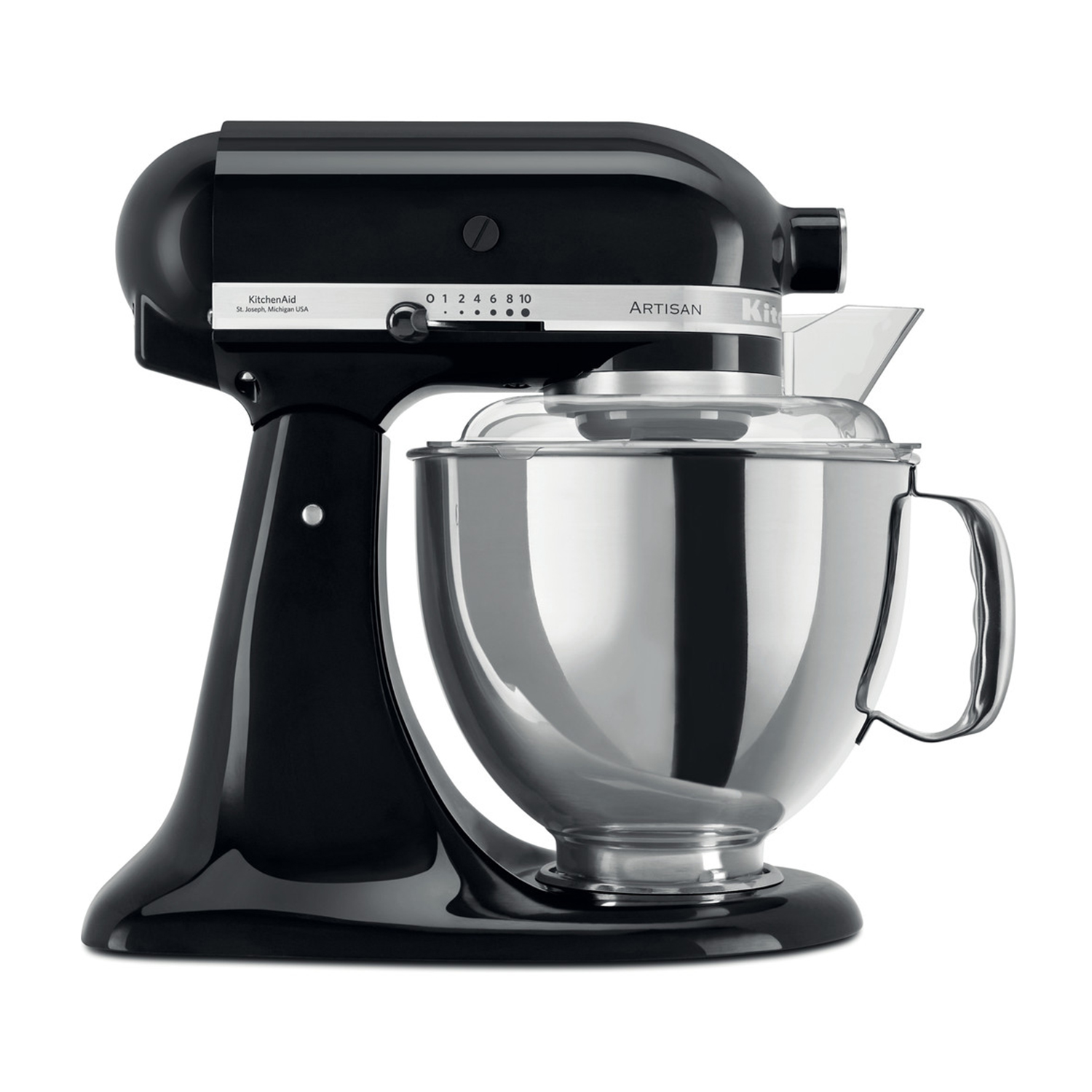 Kitchenaid 5Ksm175Pseob Impastatrice Planetaria, 300 W, capacità ciotola 4,8 l, Nero Onice