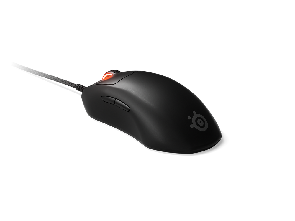 Ratón gaming - SteelSeries Prime, Por cable, USB, 50G, 18000 ppp, 1 ms, RGB, Negro