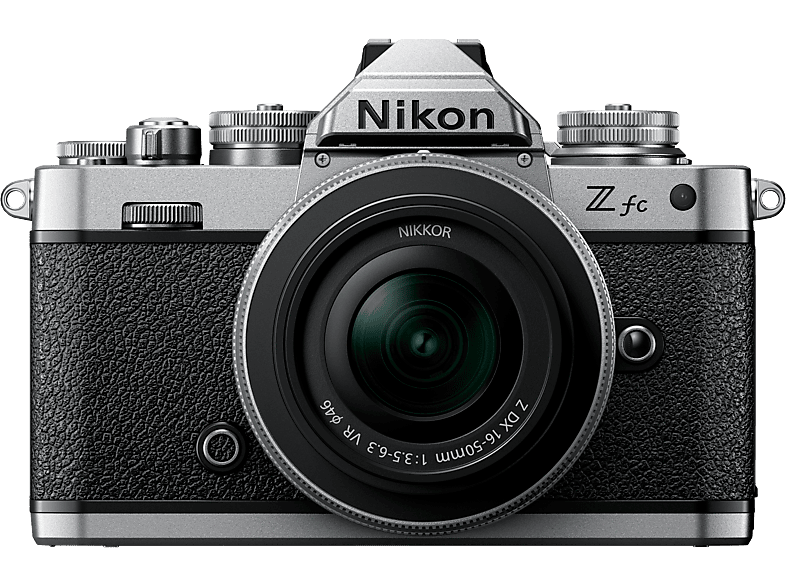 NIKON Z fc Body + NIKKOR DX 16-50mm f/3.5-6.3 VR - Systemkamera Schwarz/Silber